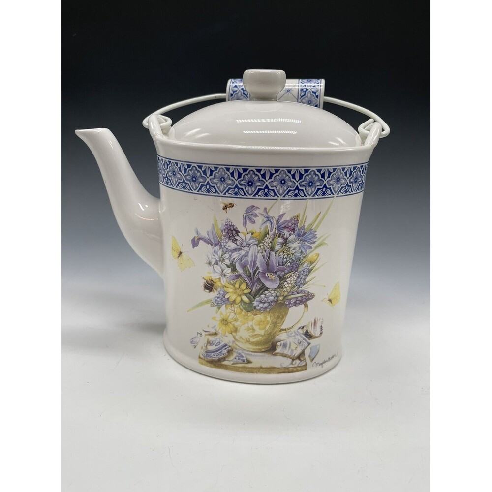 Hallmark Marjolein Bastin Nature's Sketchbook Watering Can Ceramic Teapot Signed - Picture 7 of 16